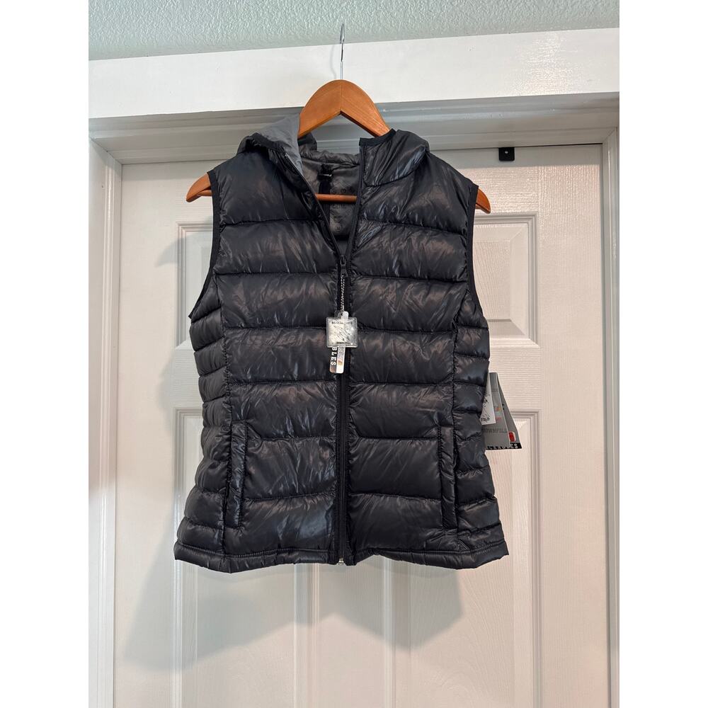 Big Chill Tech Packable Ultra Lightweight Down Filled Black Puffer Vest Size M
